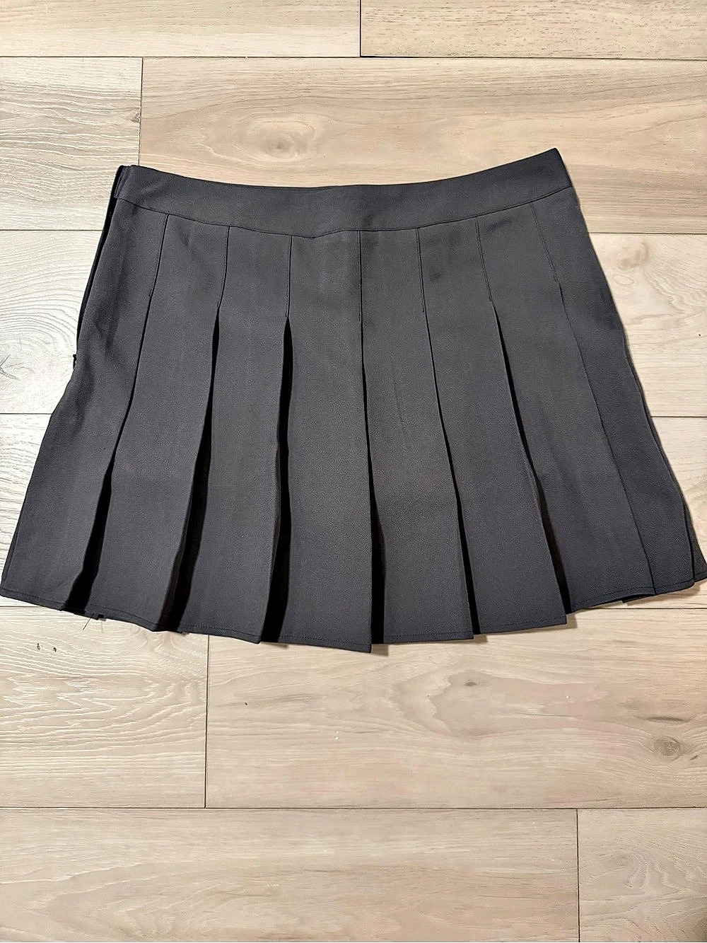 Pleated Mini Skort in Gray